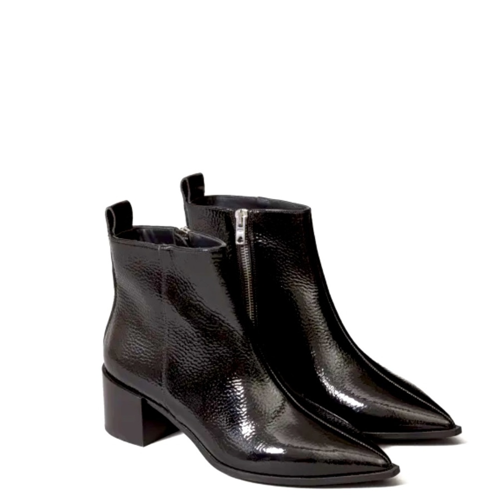 Everlane Patent Leather Black Ankle Boot
